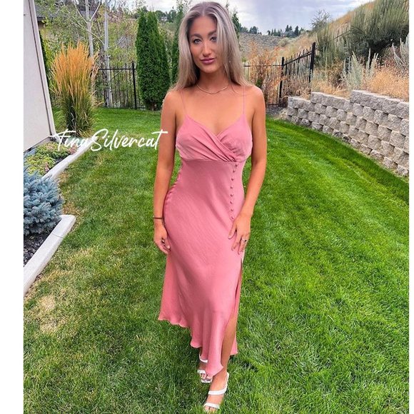 BLOGGER'S FAVE! Zara Buttoned Slip Dress Beige Pink Sz XS, L - Picture 8 of 17